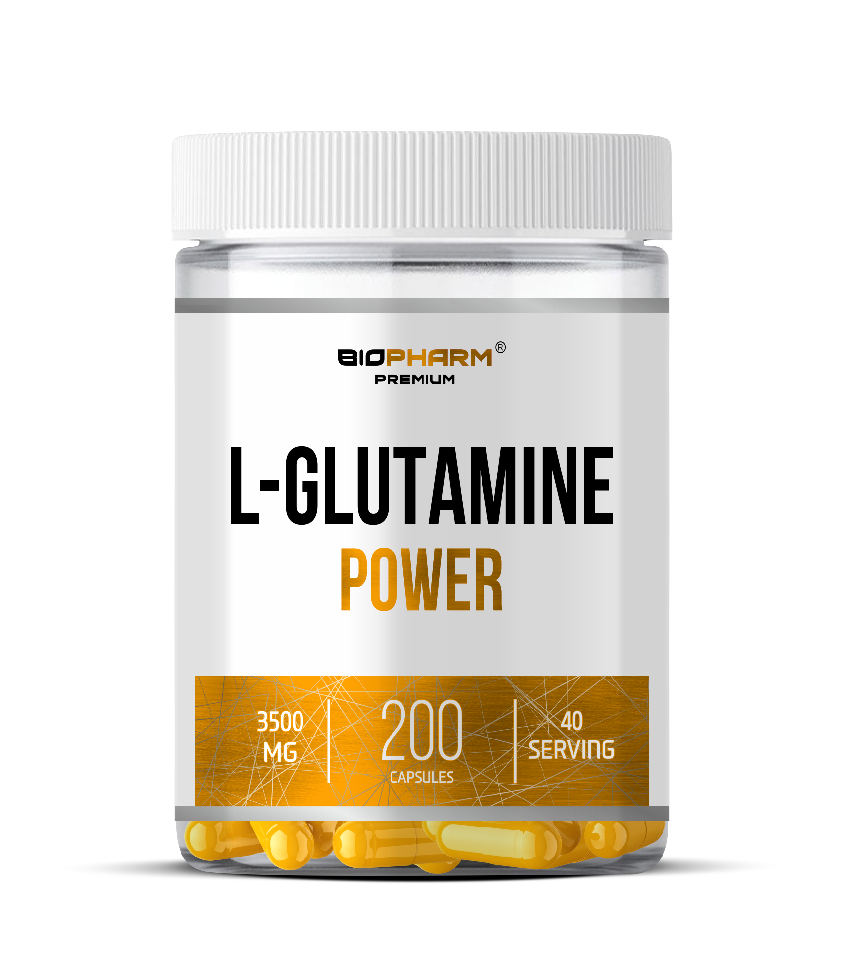 L-GLUTAMINE (200 кап) — BIOPHARM — Спортивное питание